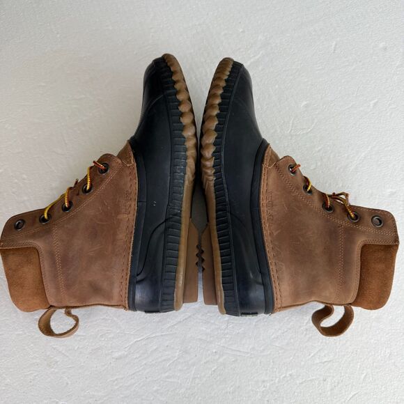 Size 10 - SOREL MENS CHEYANNE II LACE DUCK BOOT Rain Work Boots Leather Rubber main image 5